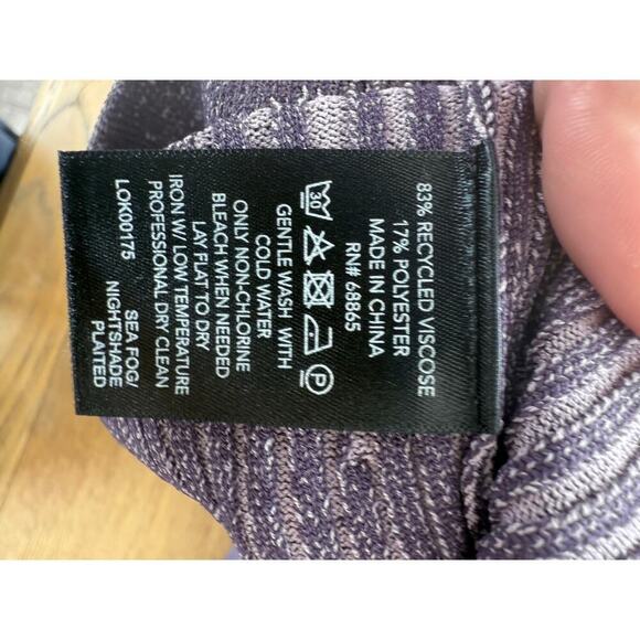 Le Ore Rimini Skirt Size S Purple Rib Knit Slit High Waist $189 retail - Picture 12 of 13